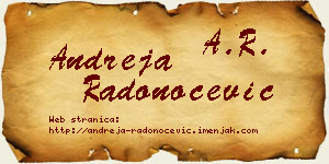 Andreja Radonoćević vizit kartica